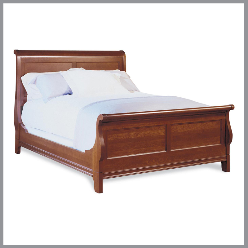 Chateau Fontaine King Sleigh Bed w/ High Footboard