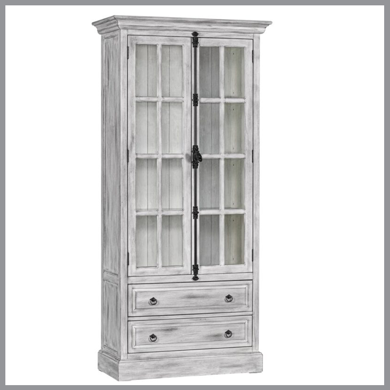 Hudson 2 Drawer 2 Door Curio Cabinet