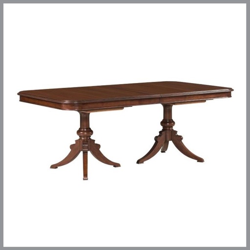 [FURN_8309] Hadleigh Double Pedestal Dining Table w/2-20 in Leaves